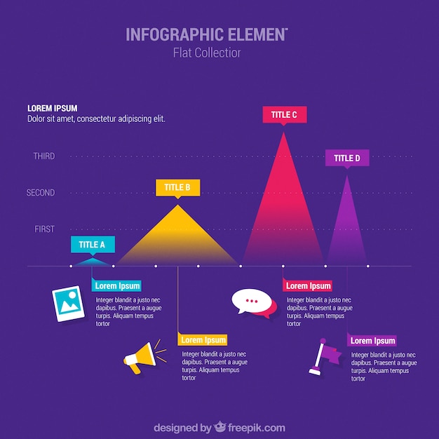 Gráfico de infografía con detalles de color