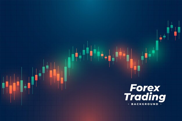 gráfico de mercado de valores de fondo para el crecimiento económico