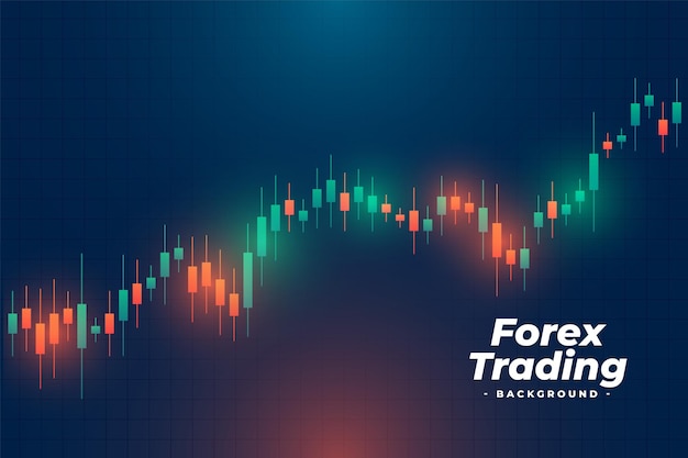 gráfico de mercado de valores de fondo para el crecimiento económico