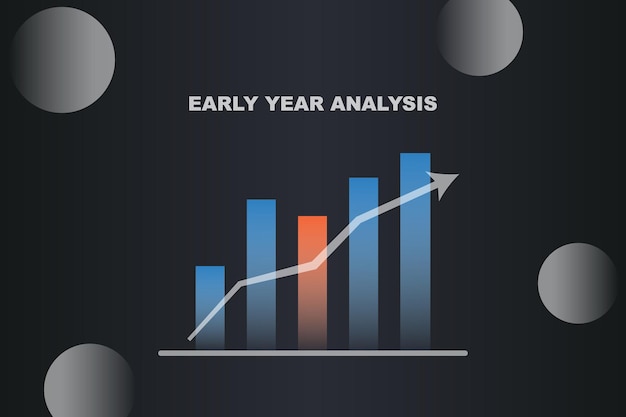 Un gráfico con un punto rojo y las palabras análisis del primer año