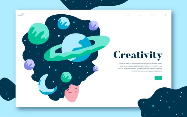Gráfico del sitio web Creatividad y espacio