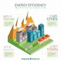 Vector gratuito gráfico sobre eficiencia energética