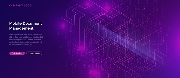 Vector gratuito gran cascada de datos, flujos de código binario digital