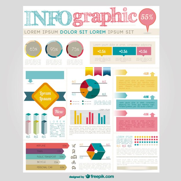 Gran colección de elementos de infografías