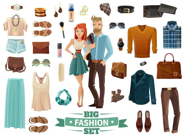 Gran conjunto de moda