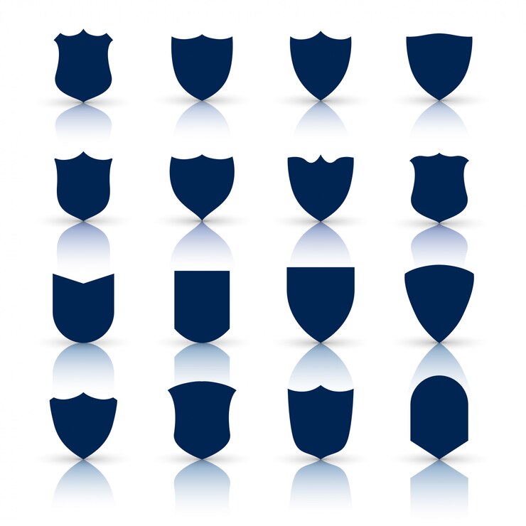 Vector gratuito gran conjunto de símbolos e iconos de escudo