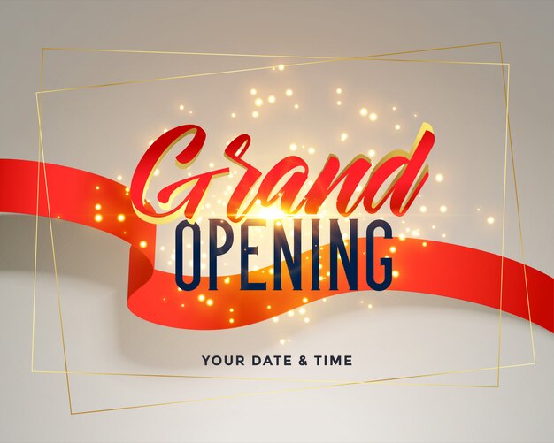 Gran inauguración saludo de flyer de celebración