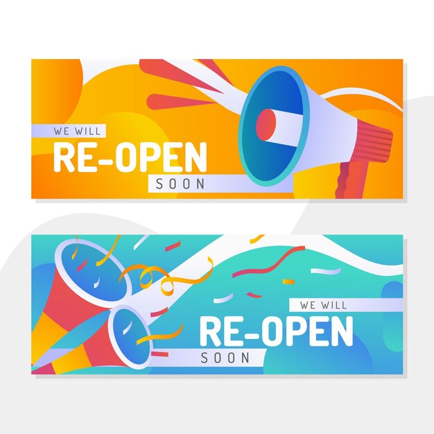 Gran reapertura de diseño de banner