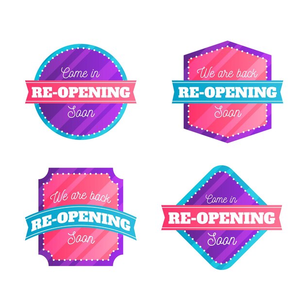 Gran reapertura de diseño de insignias