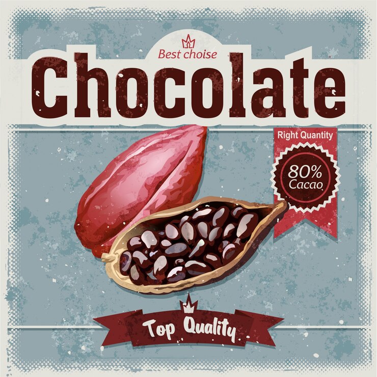 Vector gratuito grano de cacao en el fondo del grunge.