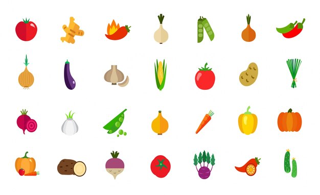 Greengrocery conjunto de iconos