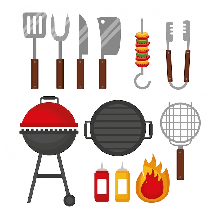 Vector gratuito grill para barbacoas