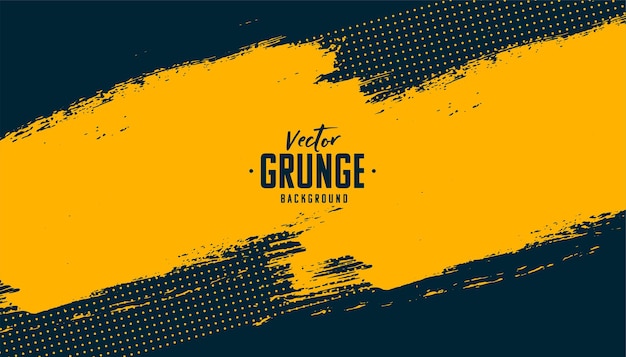 Grunge amarillo abstracto sobre fondo negro