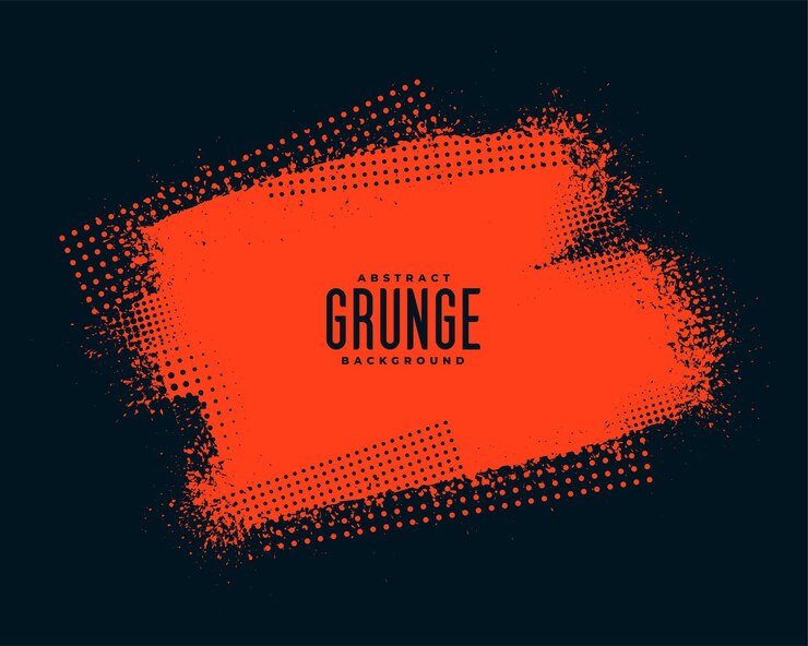 Vector gratuito grunge de medio tono rojo sobre fondo negro