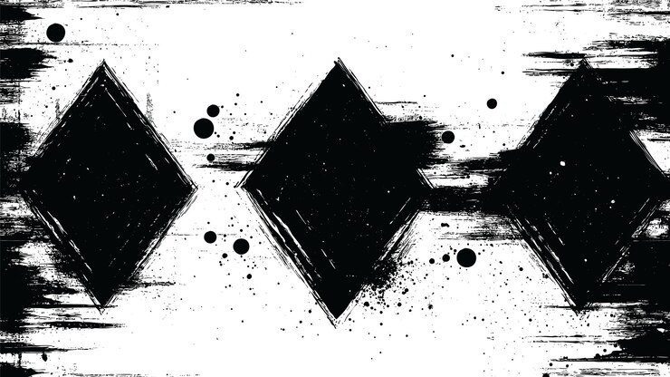 Vector gratuito grunge pincel patrón de diamante geométrico