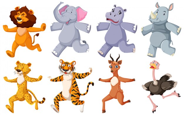 Grupo de animales corriendo