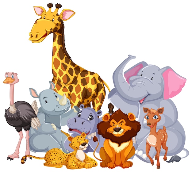 Grupo de animales salvajes