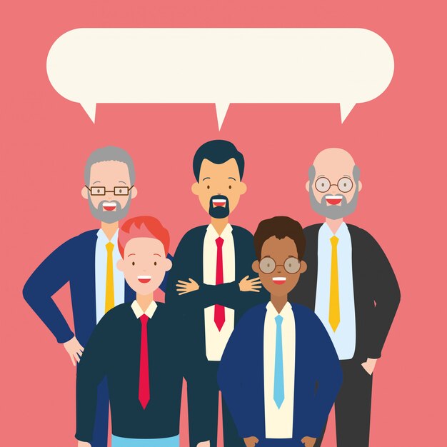 Grupo de hombres hablando