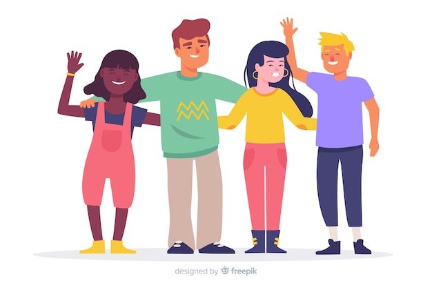 Grupo de jóvenes posando para una foto
