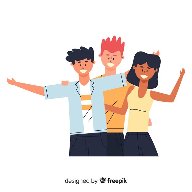 Grupo de jóvenes posando para una foto