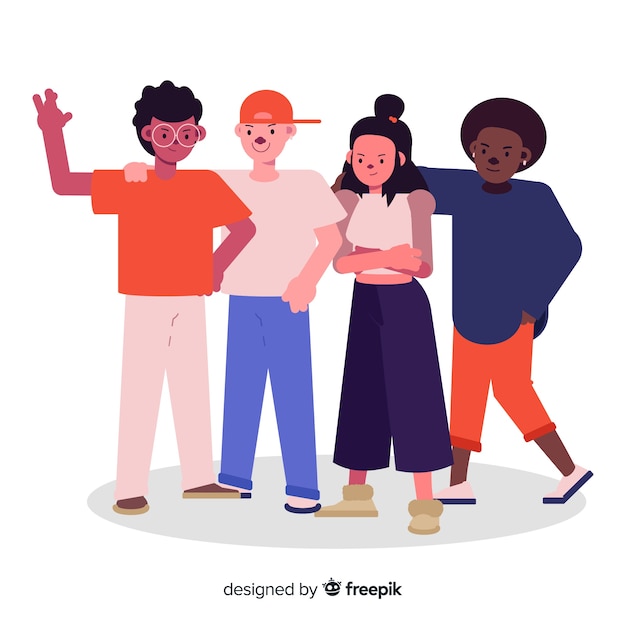 Grupo de jóvenes posando para una foto