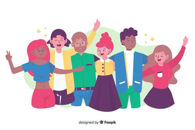 Grupo de jóvenes posando para una foto