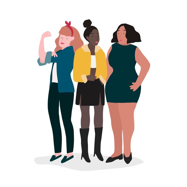 Grupo de mujeres fuertes