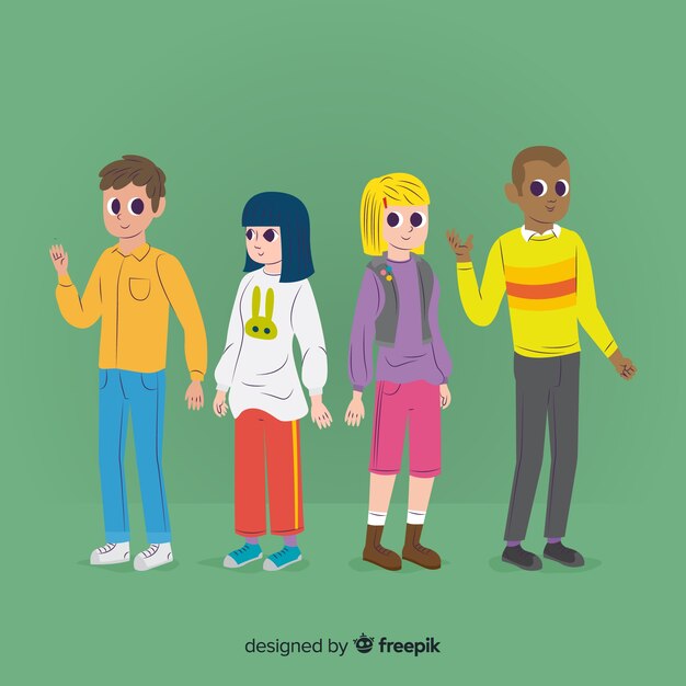 Grupo multiracial de gente