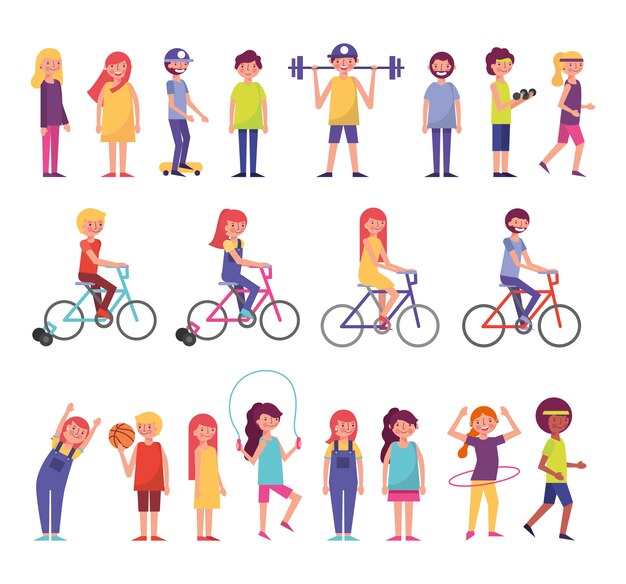 Grupo de personas comunitarias que realizan actividades