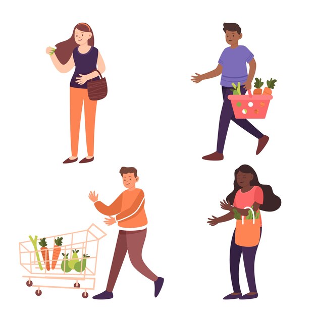 Grupo de personas con concepto de comida