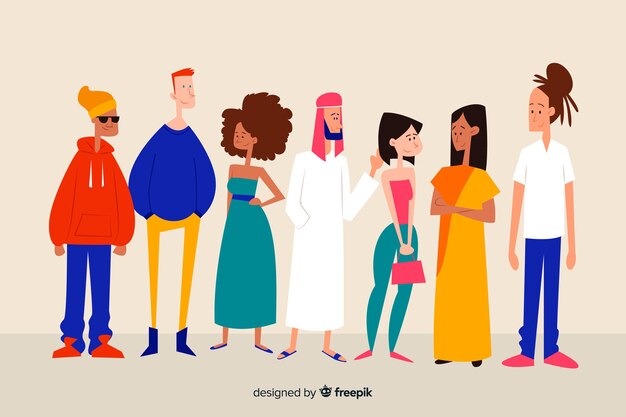 Grupo de personas de diferentes razas