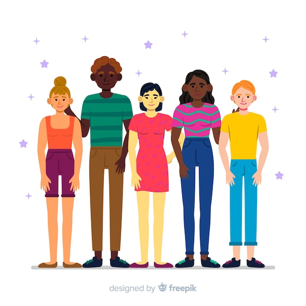 Grupo de personas de diferentes razas