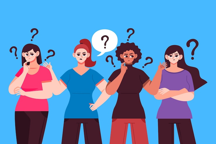 Vector gratuito grupo de personas haciendo preguntas