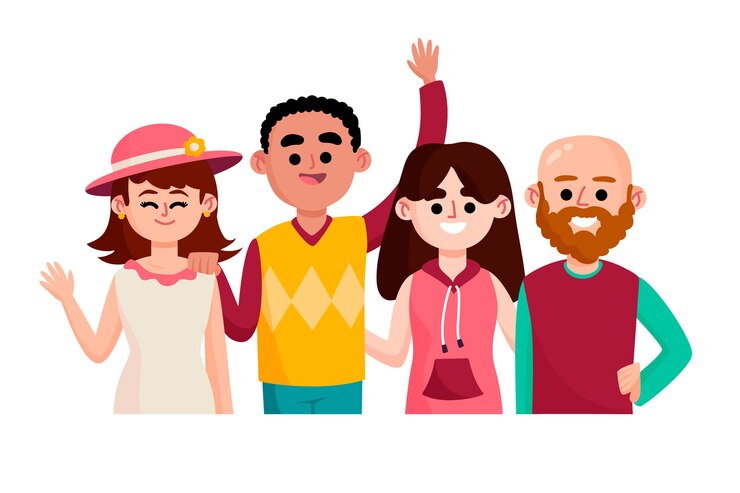 Vector gratuito grupo de personas ilustrado