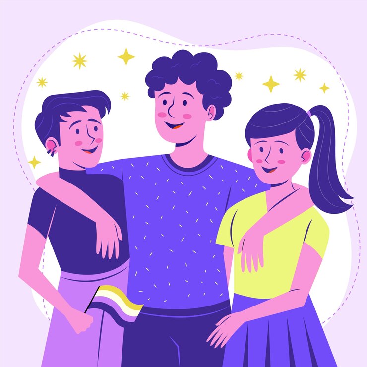Grupo de personas no binarias