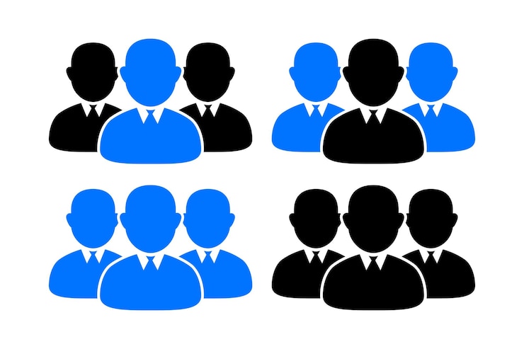 Vector gratuito grupo de usuarios empresariales