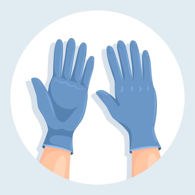 Guantes protectores para diseño de virus.