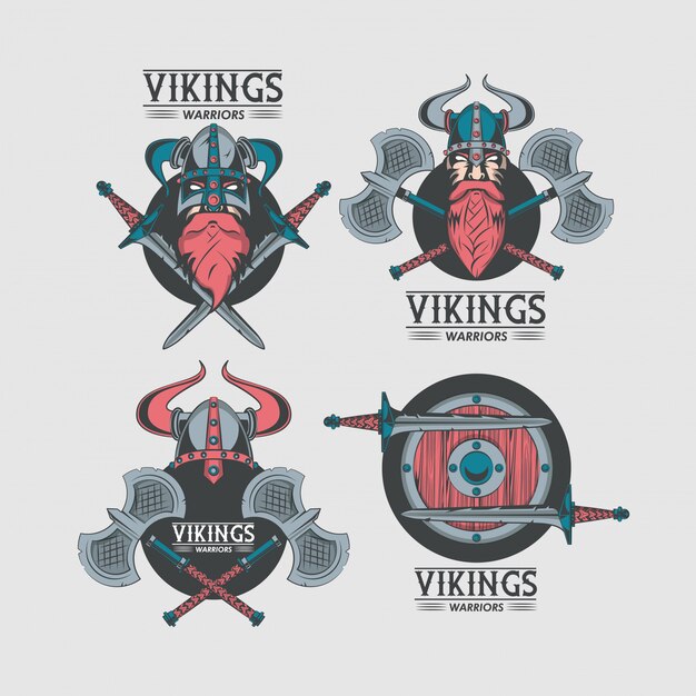 Guerreros vikingos camiseta impresa s