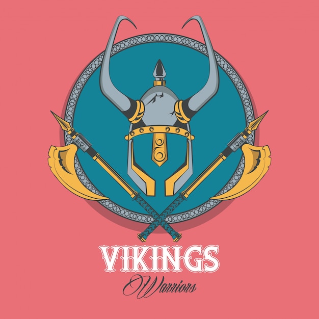 Vector gratuito guerreros vikingos camiseta impresa