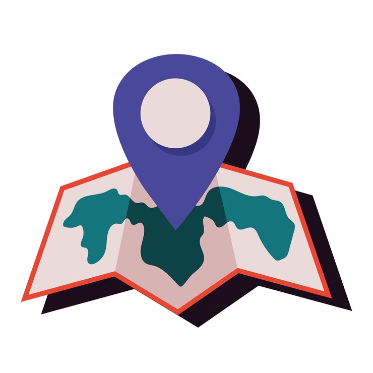 Vector gratuito guía de mapas en papel