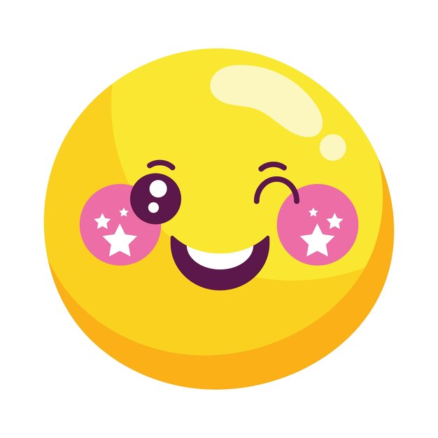 guiño emoji kawaii
