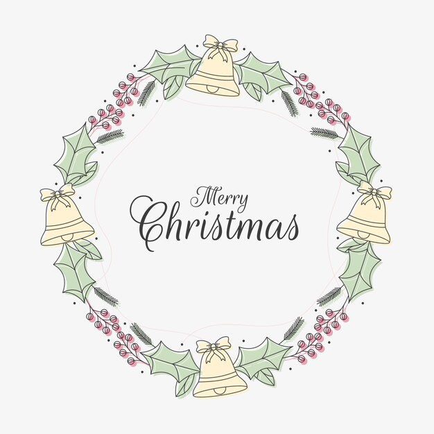 Guirnalda de navidad dibujada a mano