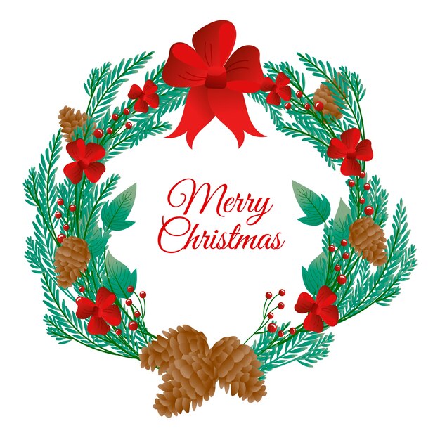 Guirnalda de navidad dibujada a mano