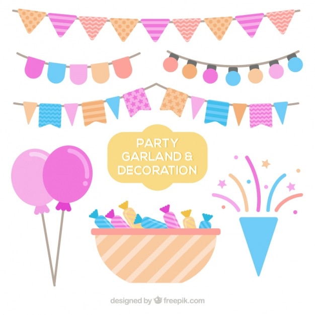 Guirnaldas de cumpleaños y decoración 
