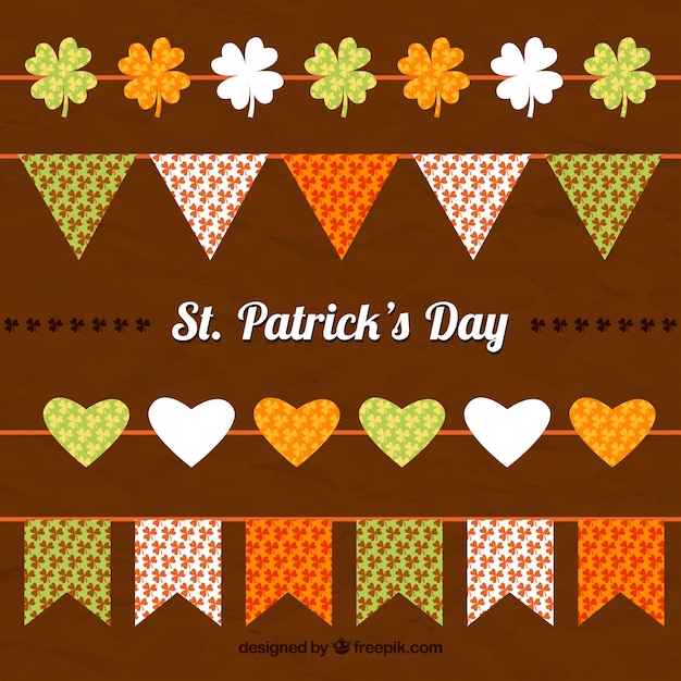 Vector gratuito guirnaldas del día de san patrick