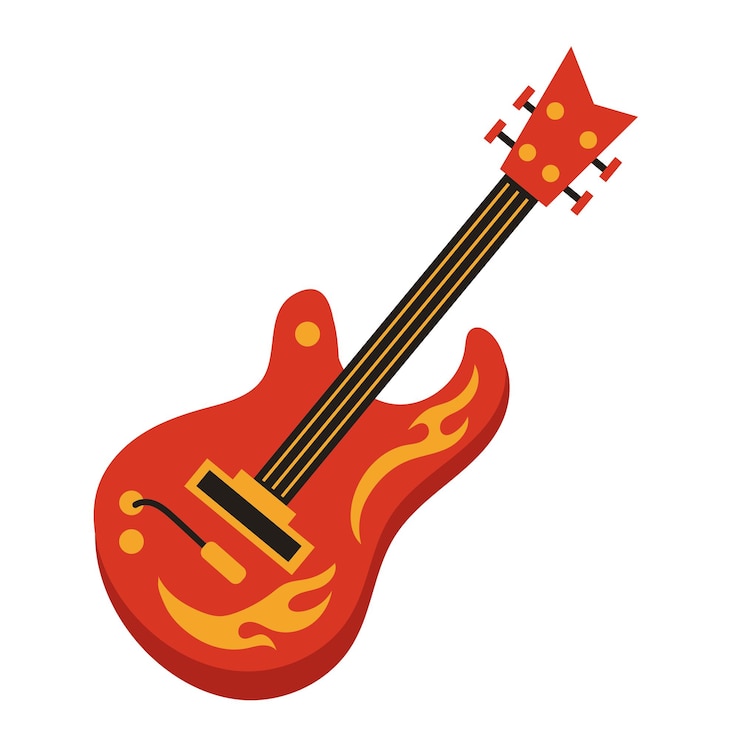 Vector gratuito guitarra eléctrica musical