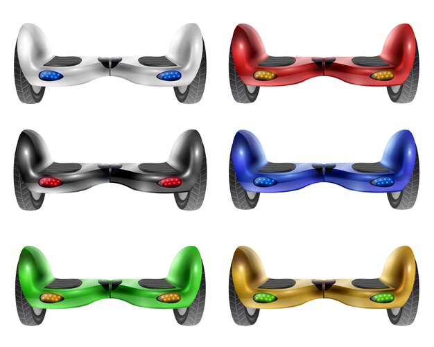 Gyro Scooters colorido conjunto