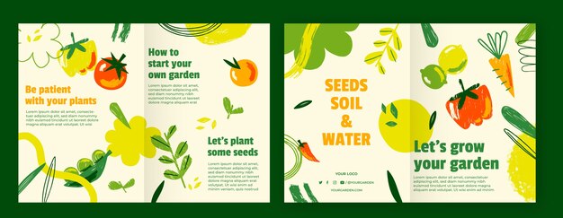 Había dibujado el folleto de jardinería de diseño de textura.