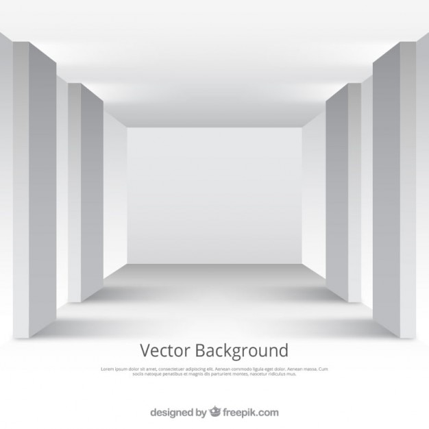 Vector gratuito habitación de estudio blanca