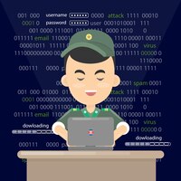 Vector gratuito hacker profesional norcoreano cibercrimen ciberataque y más